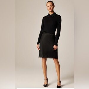 J. Crew Gwen knee-length slip skirt in viscose charmeuse